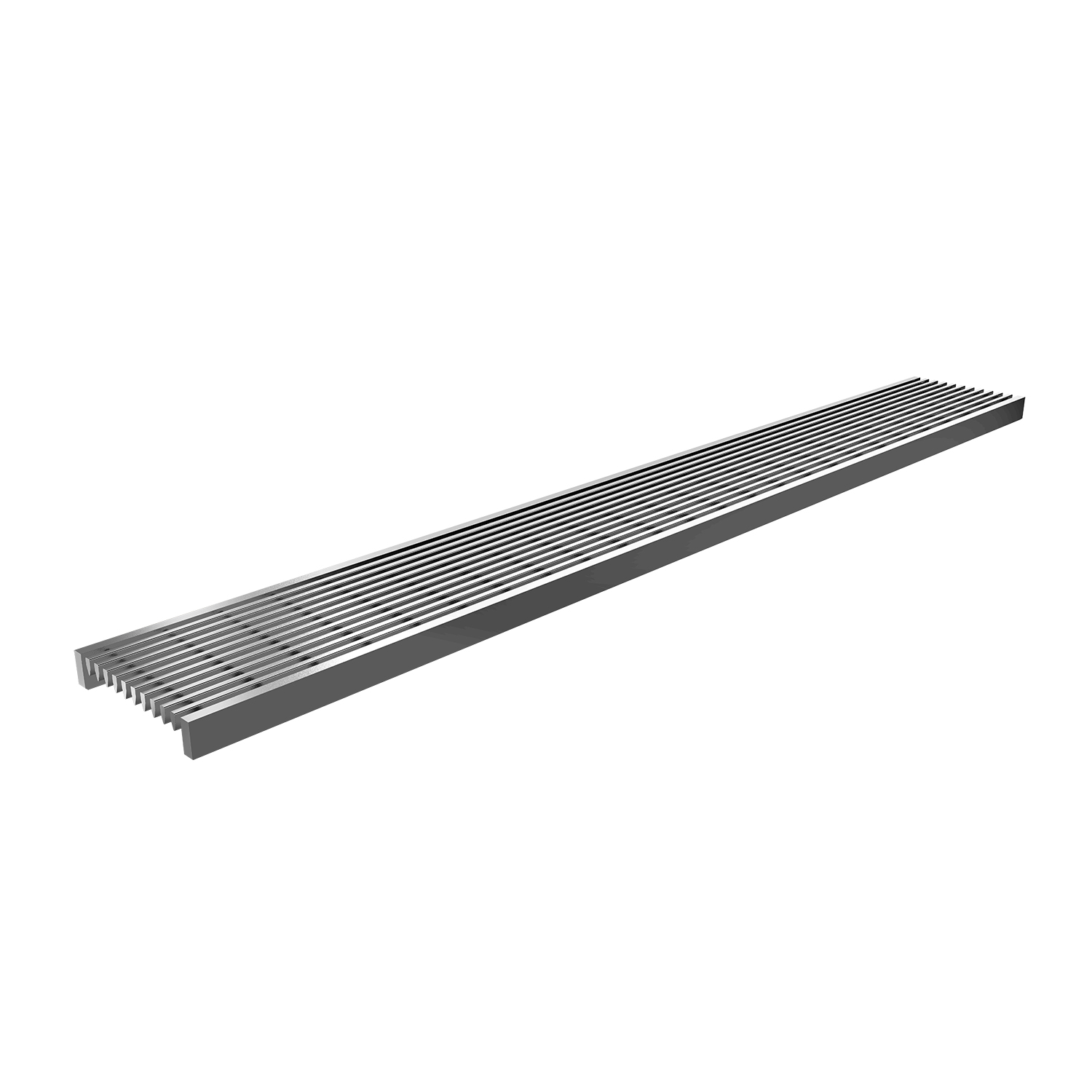 Linear stainless steel grate 36
